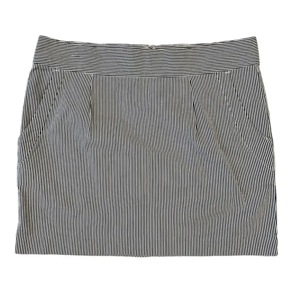 Tommy Hilfiger Striped Mini Skirt Navy White 8 Nautical Preppy Coastal Classic‎